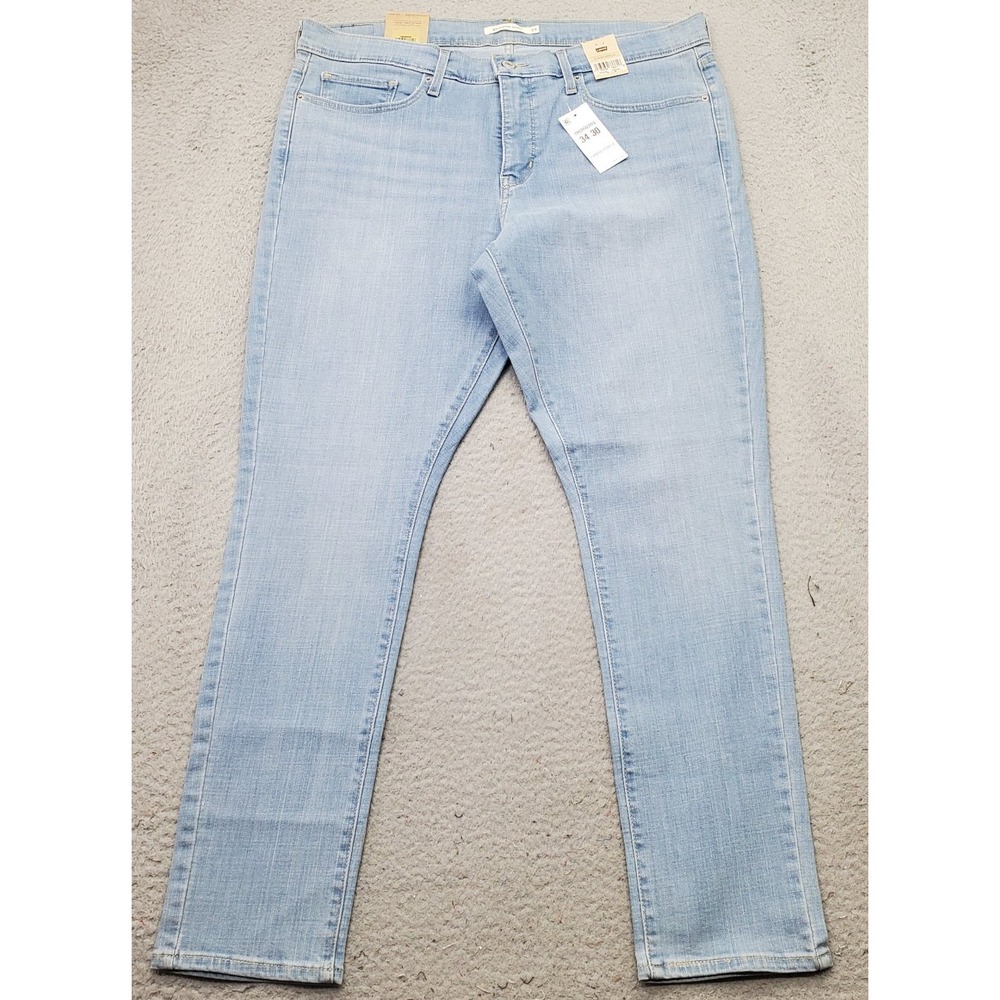 Levi's 311 Shaping Skinny Jeans Womens 34 Blue Denim Stretch Light Wash Red Tab